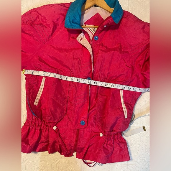 Vintage Utex Neon Pink and Blue Spring Lightweight Retro Jacket Size Large - Picture 12 of 13